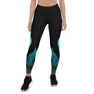 Stylish Black and Blue Women's Leggings